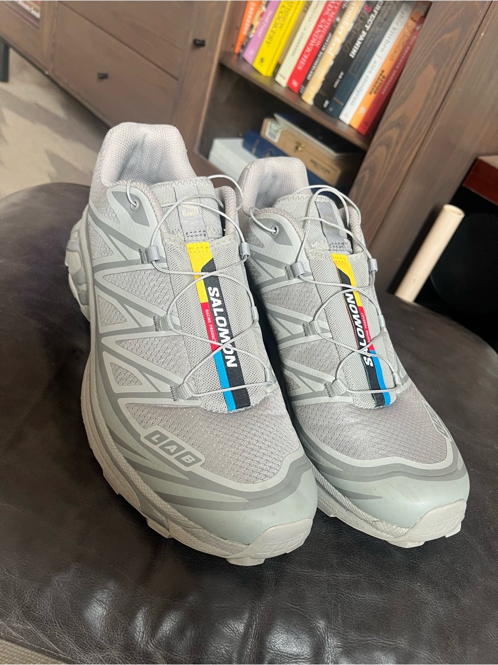 Salomon XT-6 Sneakers Ghost Gray Mens Size 12